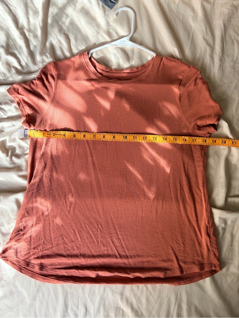 Tahari Short Sleeve Crewneck Top - Rust/Copper/ Mauve